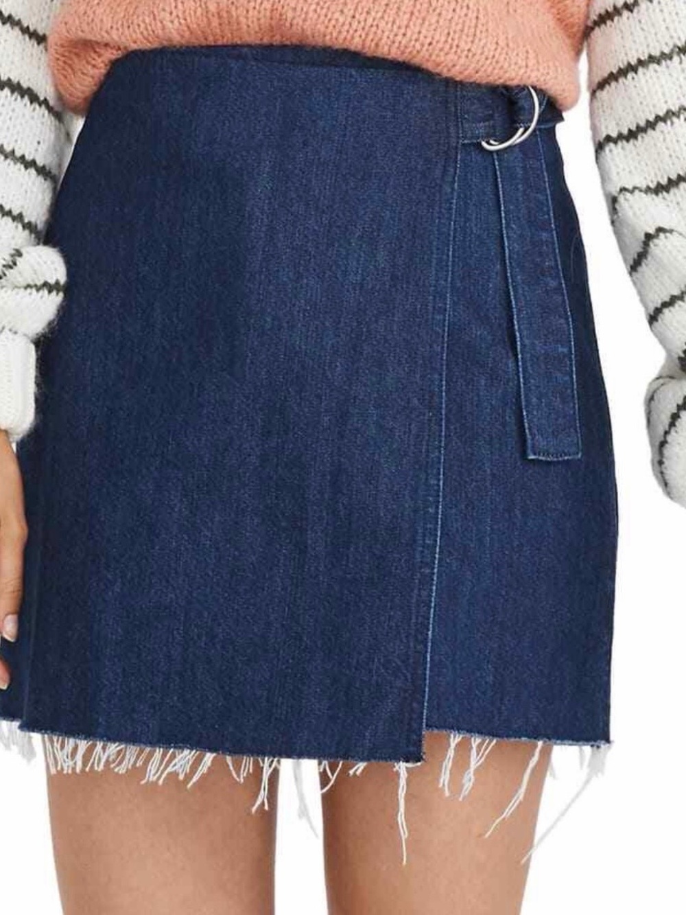 Madewell Denim Wrap Mini Skirt Size 2